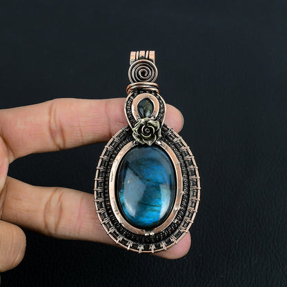 Blue Labradorite Gemstone Pendant