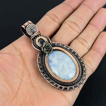 Copper Moonstone Gemstone Pendant