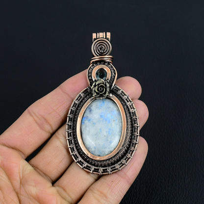 Copper Moonstone Gemstone Pendant