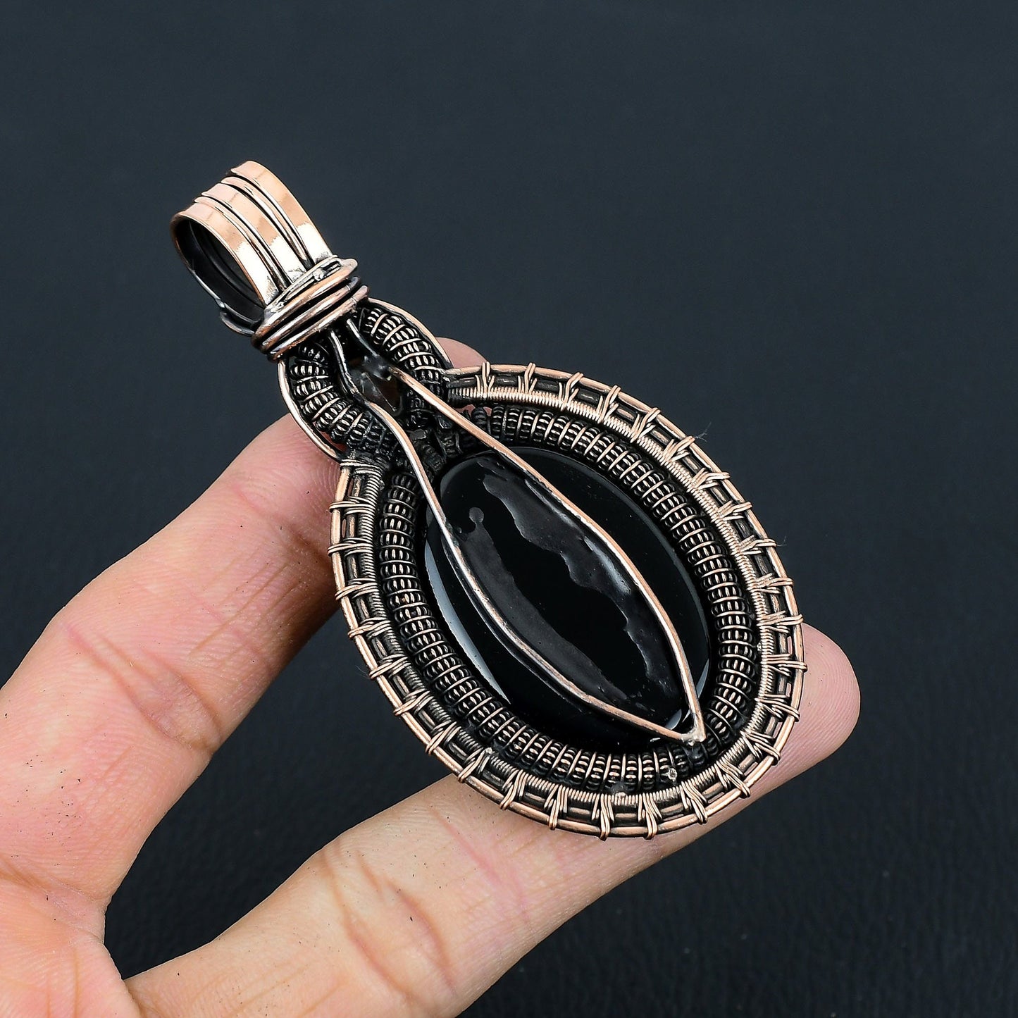 Black Onyx Gemstone Pendant
