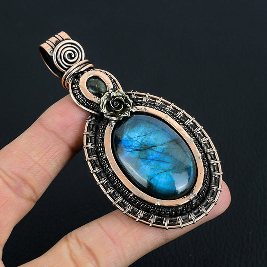 Blue Labradorite Gemstone Pendant