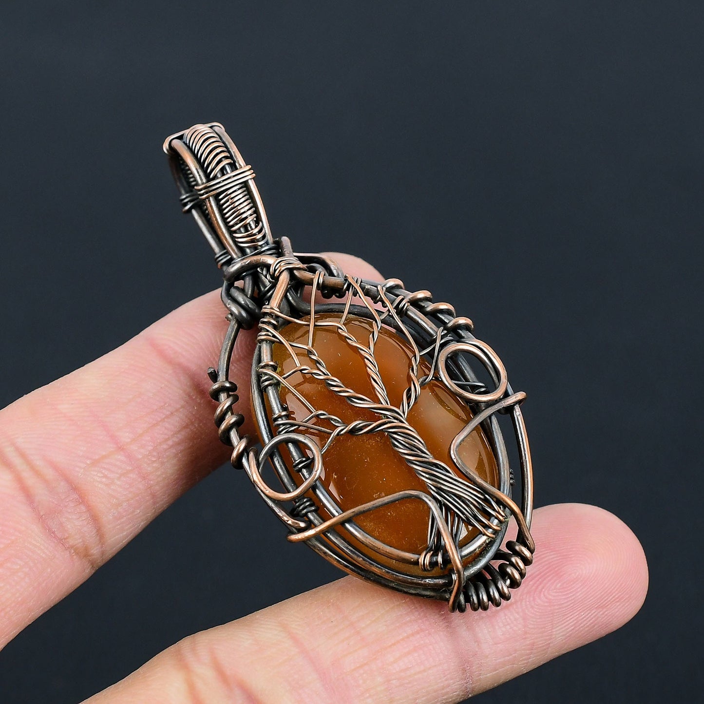 Red Carnelian Gemstone Pendant