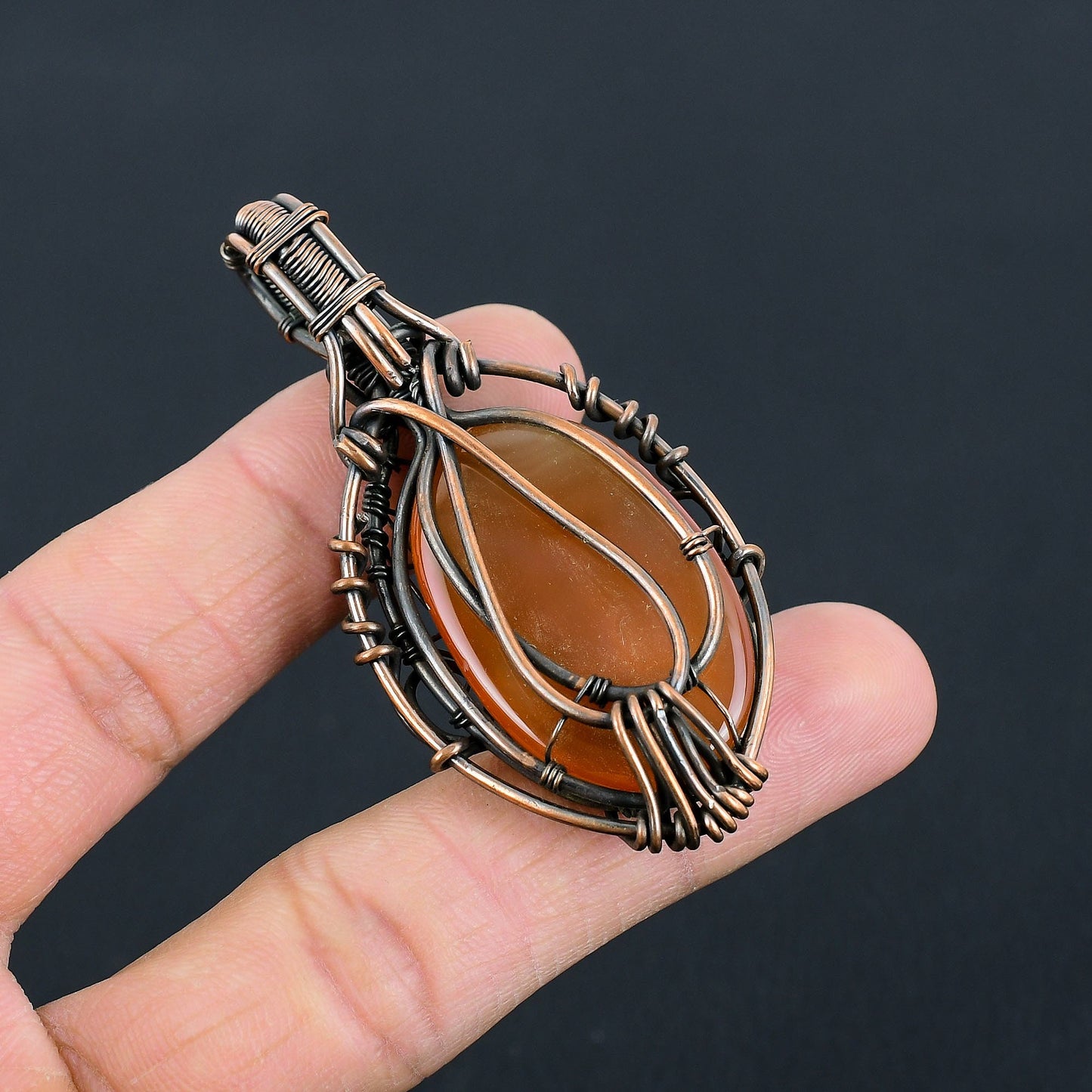 Red Carnelian Gemstone Pendant