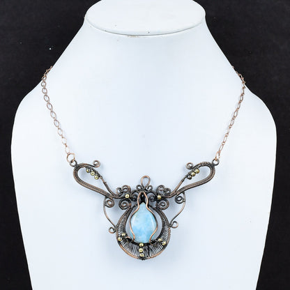 Blue Larimar Gemstone Necklace