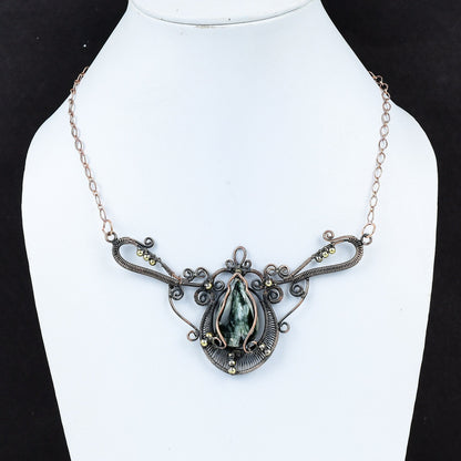 Green Seraphinite Gemstone Necklace
