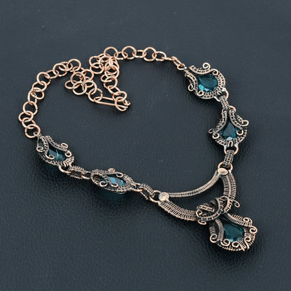 Blue Topaz Gemstone Necklace