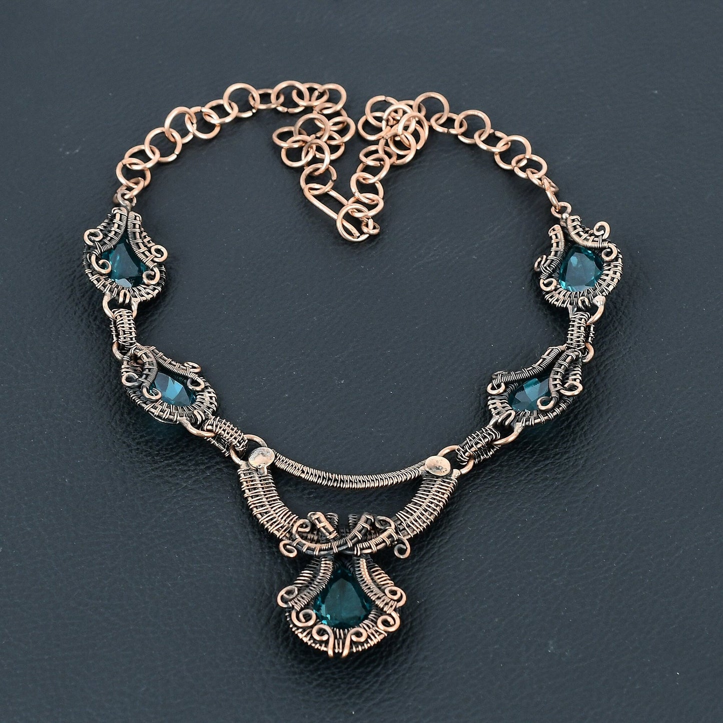 Blue Topaz Gemstone Necklace