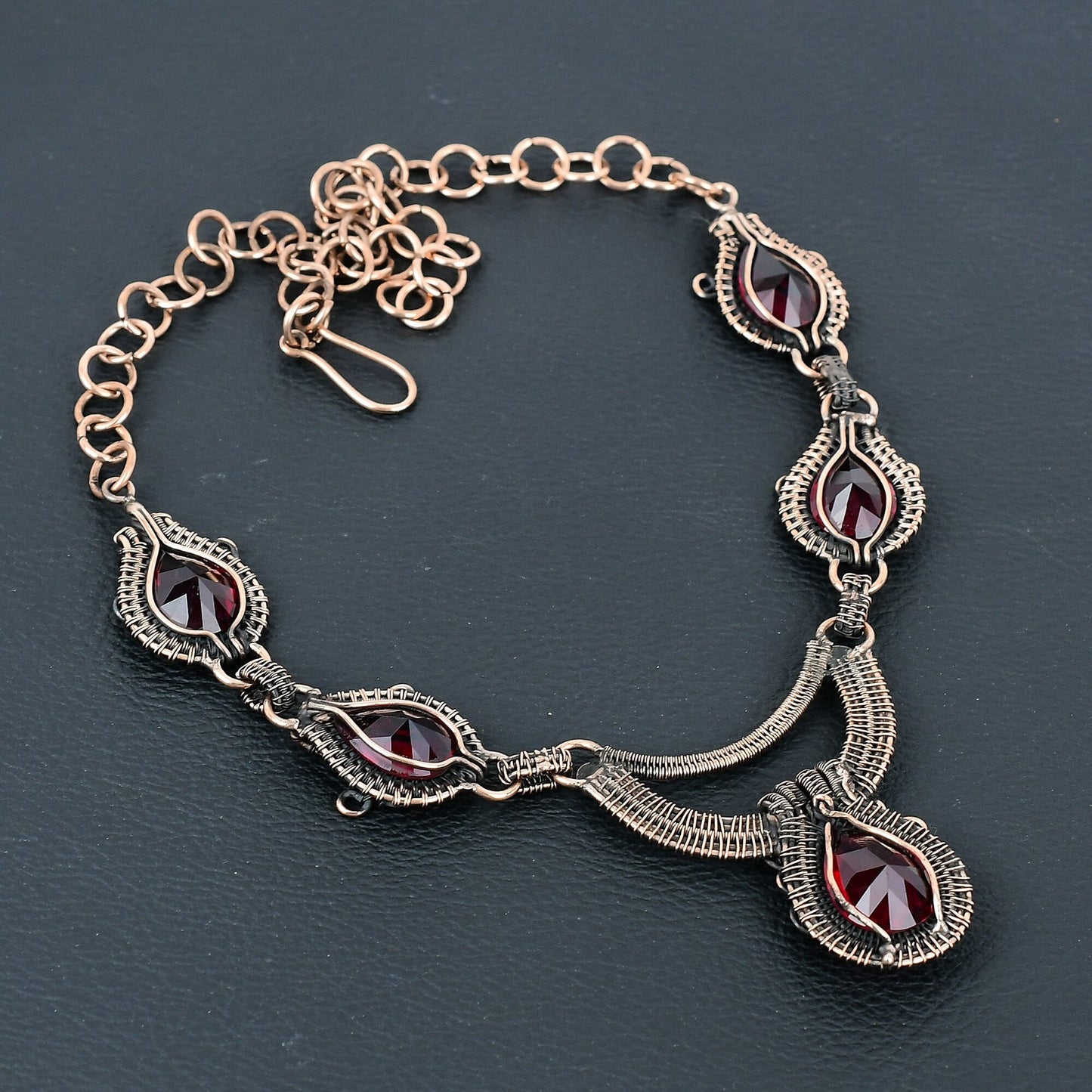 Red Garnet Gemstone Necklace