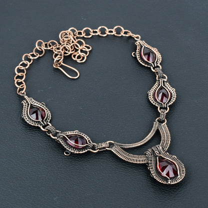 Red Garnet Gemstone Necklace