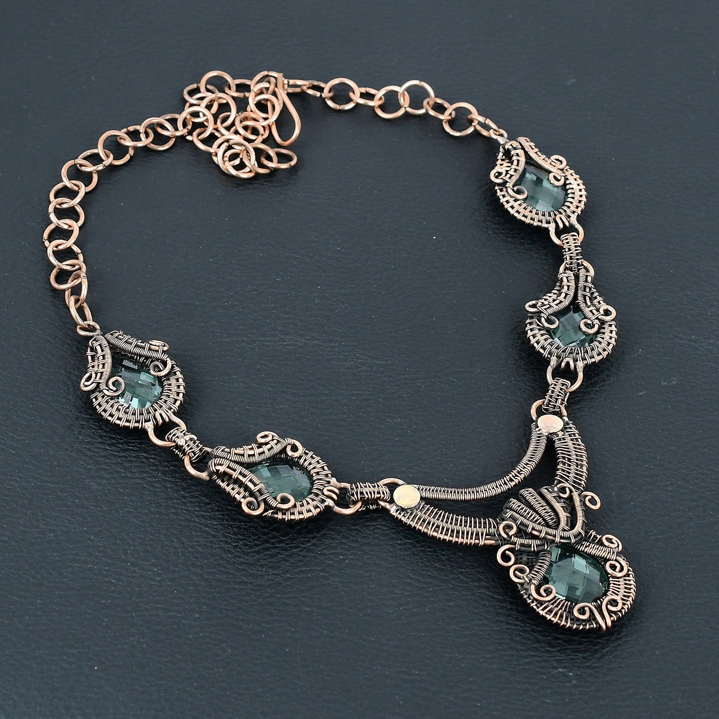 Aqua Apatite Gemstone Necklace
