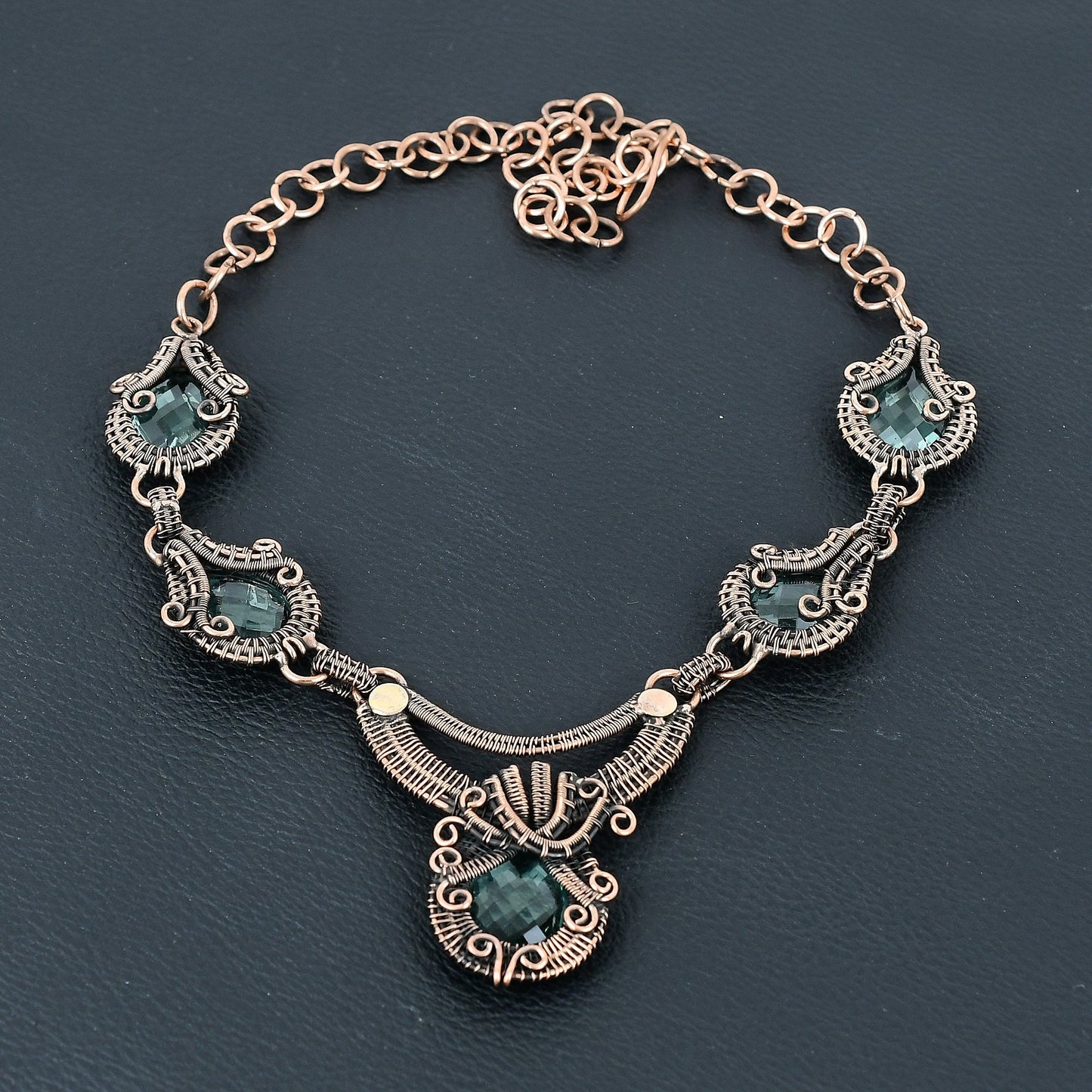 Aqua Apatite Gemstone Necklace