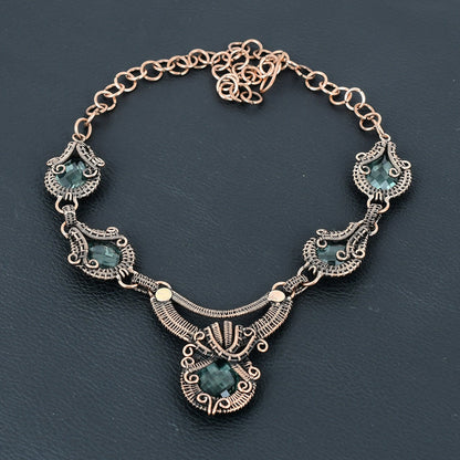 Aqua Apatite Gemstone Necklace
