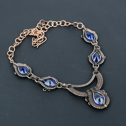 Blue Sapphire Gemstone Necklace