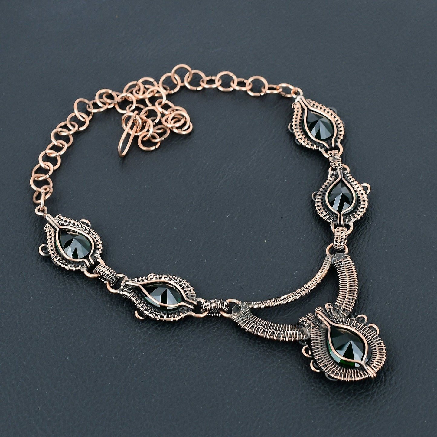Green Chrome Diopside Gemstone Necklace