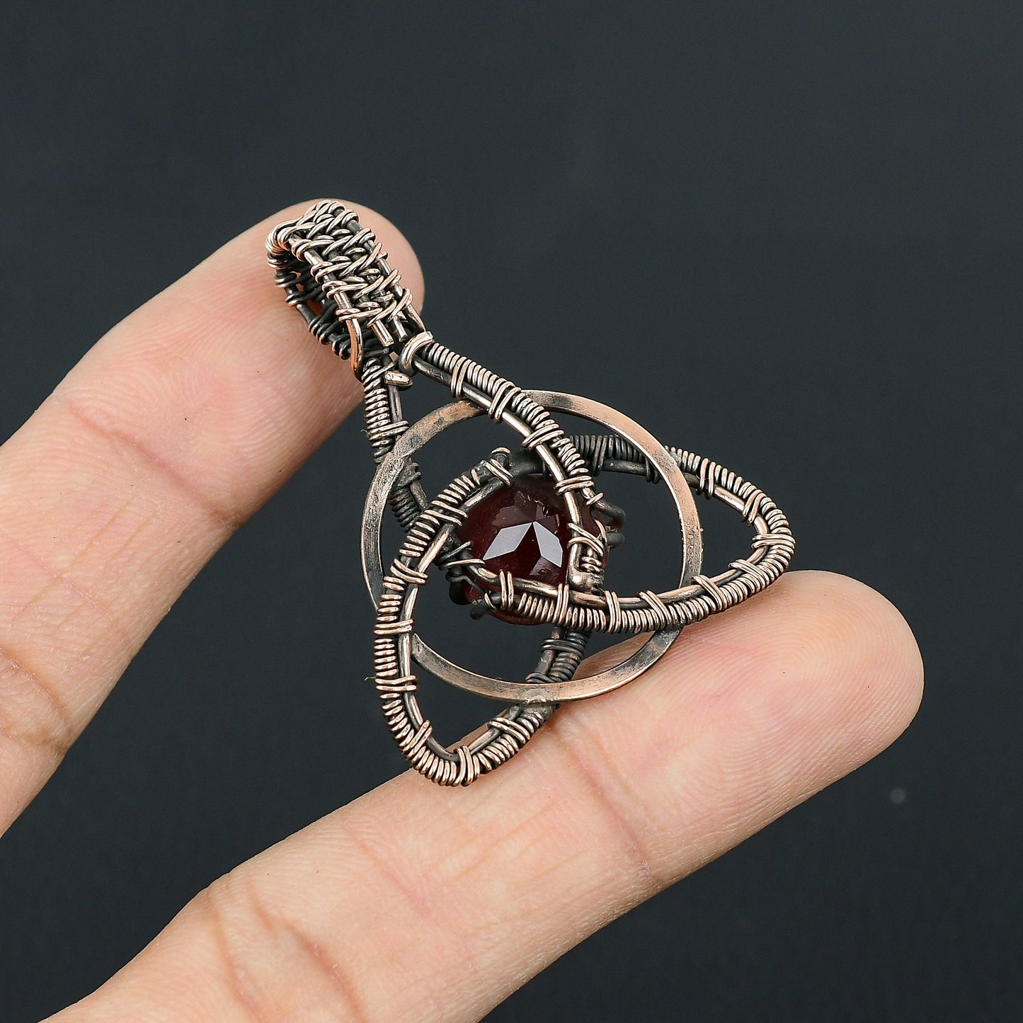 Red Garnet Gemstone Pendant