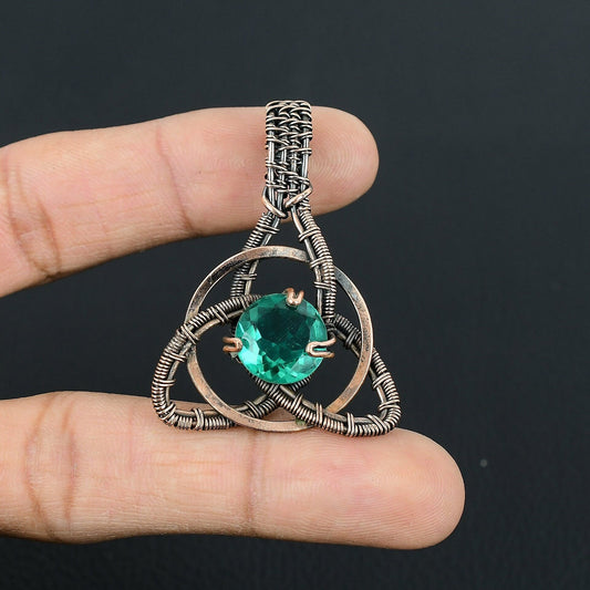 Aqua Apatite Gemstone Pendant