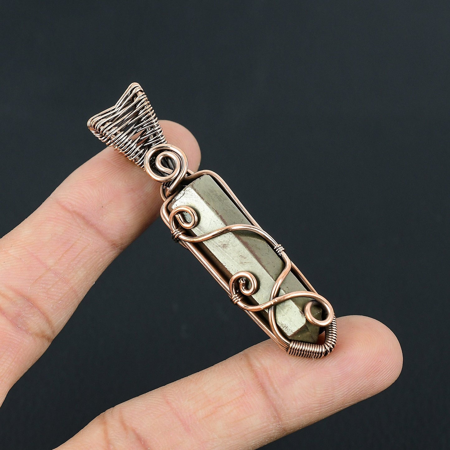 Golden Pyrite Gemstone Pendant