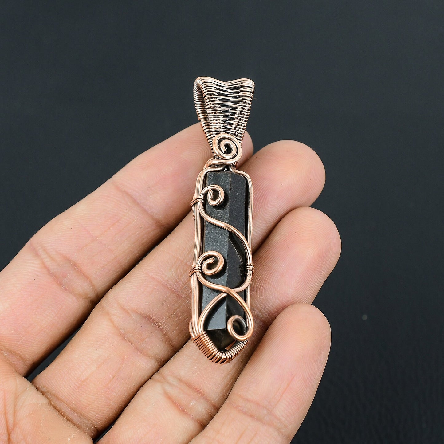 Black Tourmaline Gemstone Pendant