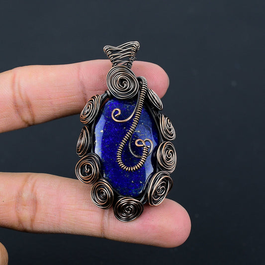Blue Lapis Lazuli Gemstone Pendant