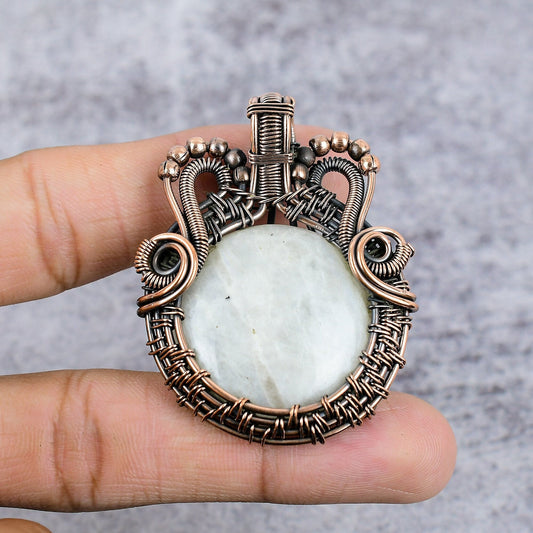 Rainbow Moonstone Gemstone Pendant