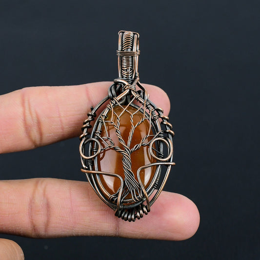 Red Carnelian Gemstone Pendant