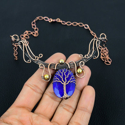 Blue Sapphire Gemstone Necklace