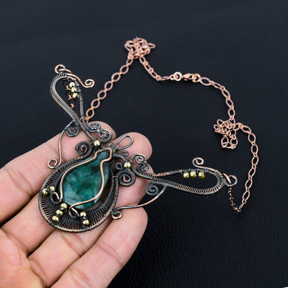 Green Emerald Gemstone Necklace