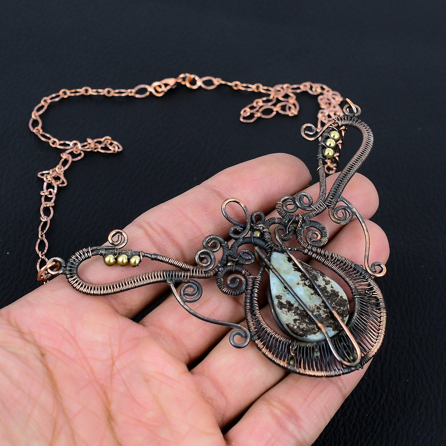 Blue Larimar Gemstone Necklace