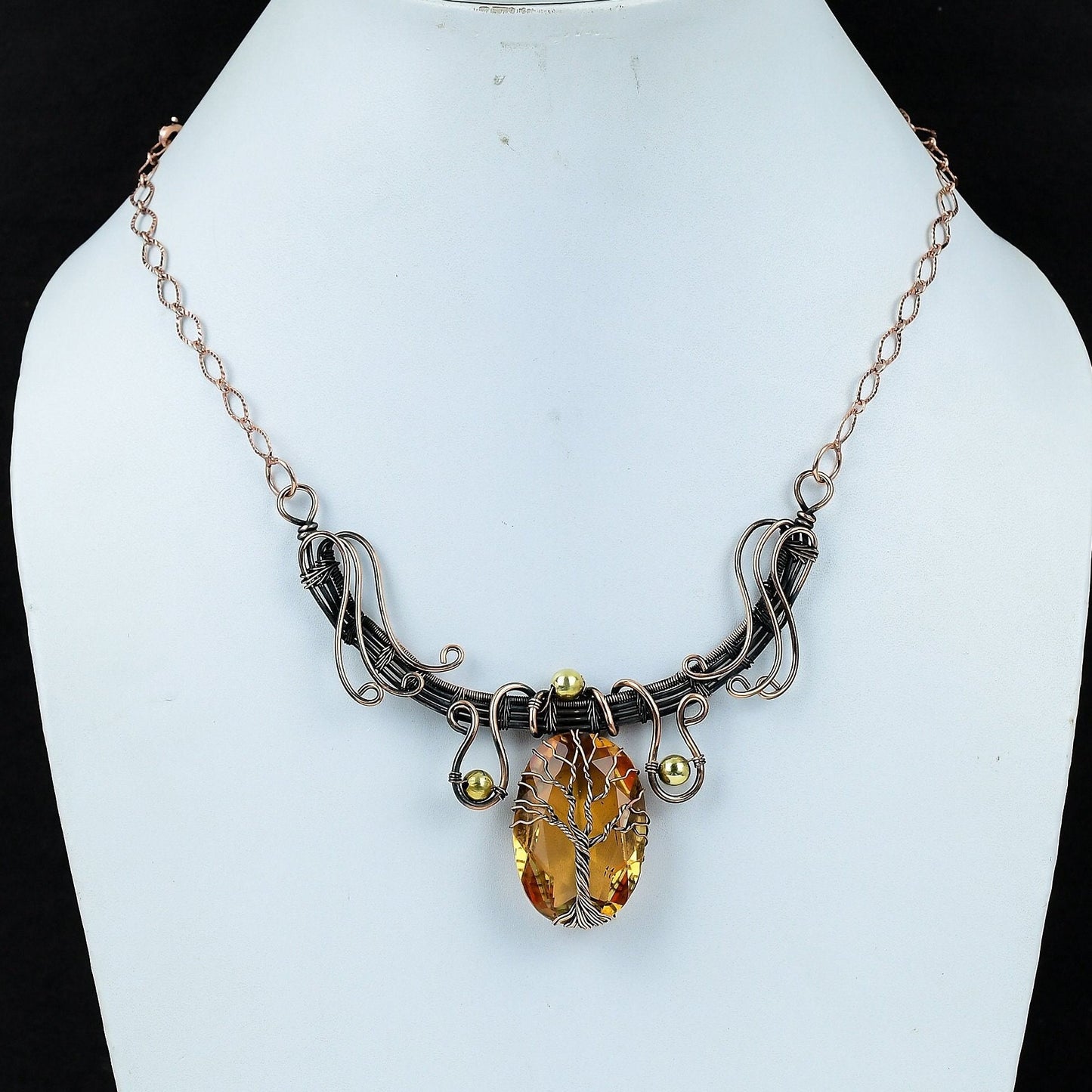 Yellow Citrine Gemstone Necklace