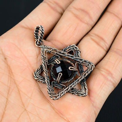 Purple Amethyst Gemstone Star Pendant