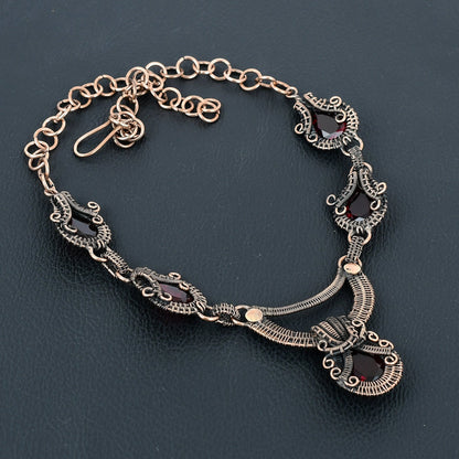 Red Garnet Gemstone Necklace