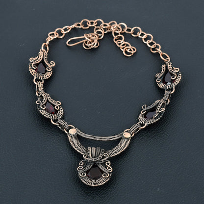 Red Garnet Gemstone Necklace