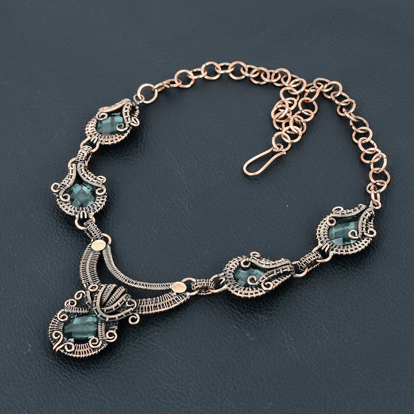 Aqua Apatite Gemstone Necklace