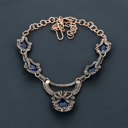 Blue Sapphire Gemstone Necklace