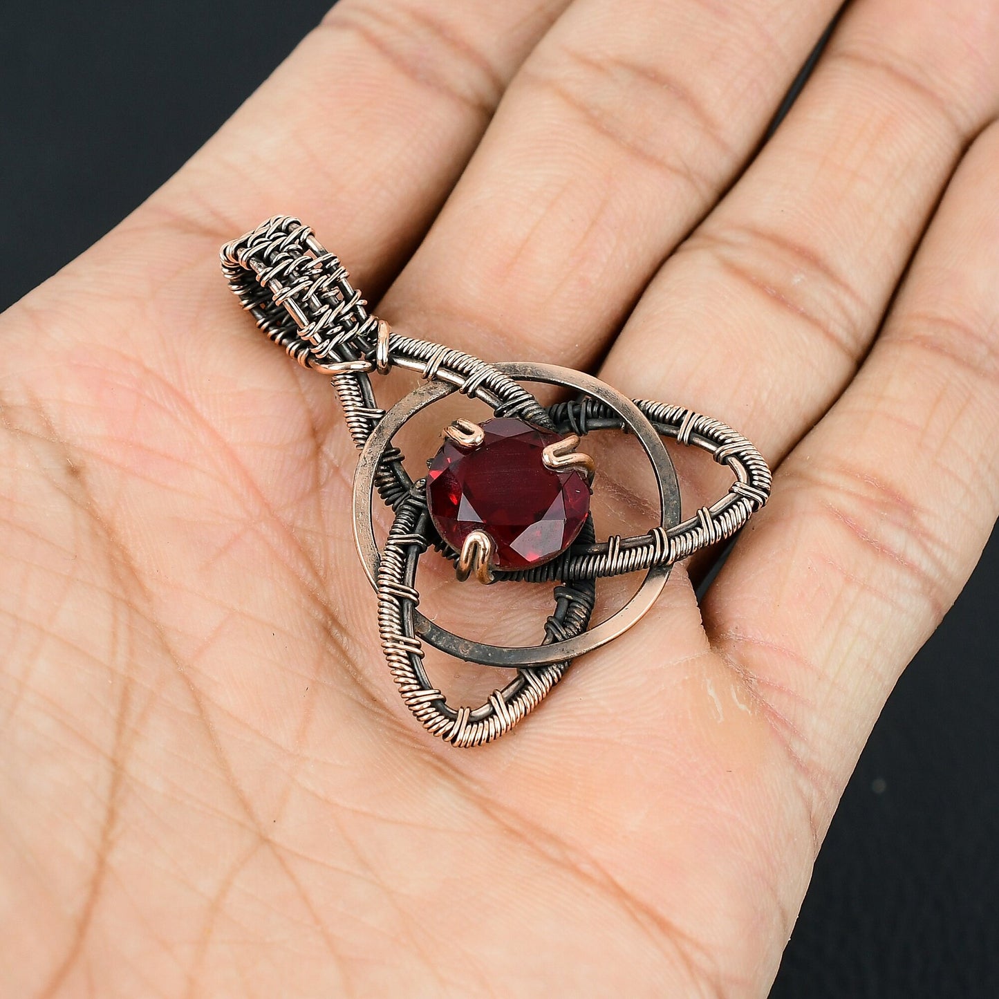 Red Garnet Gemstone Pendant