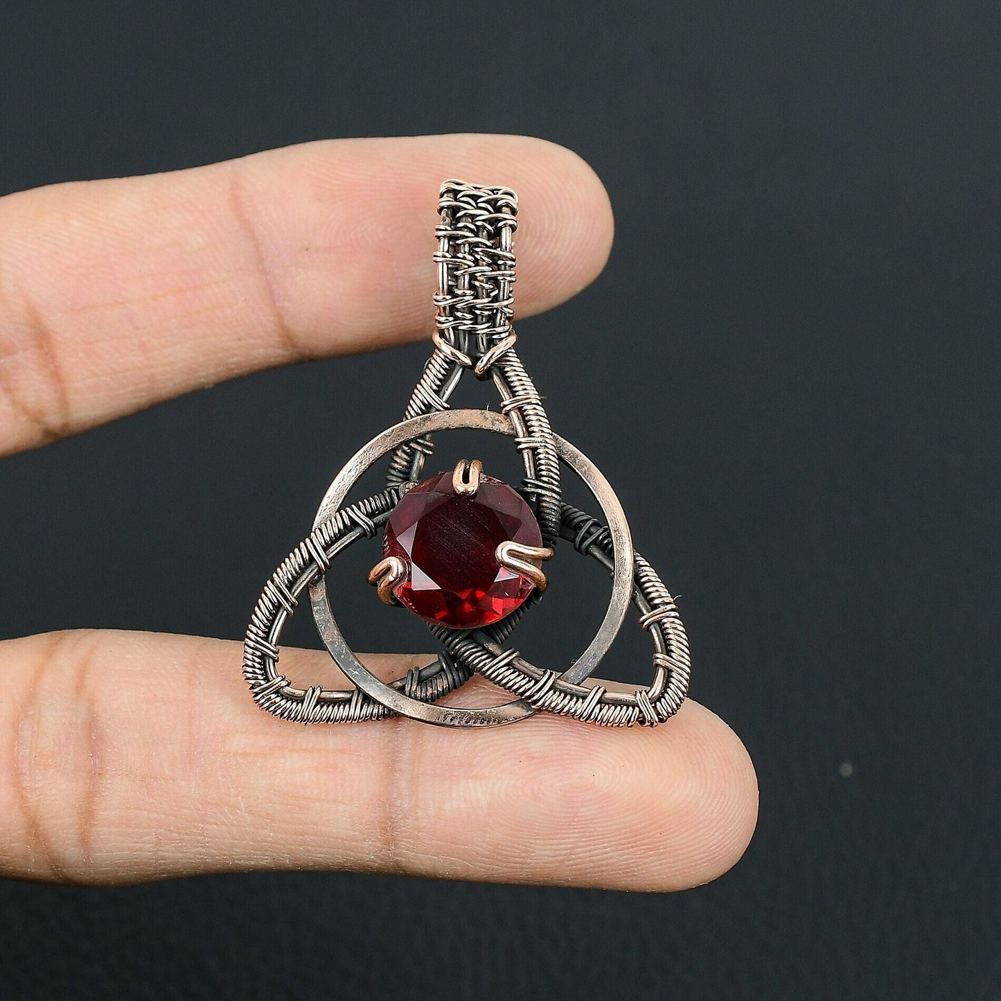 Red Garnet Gemstone Pendant