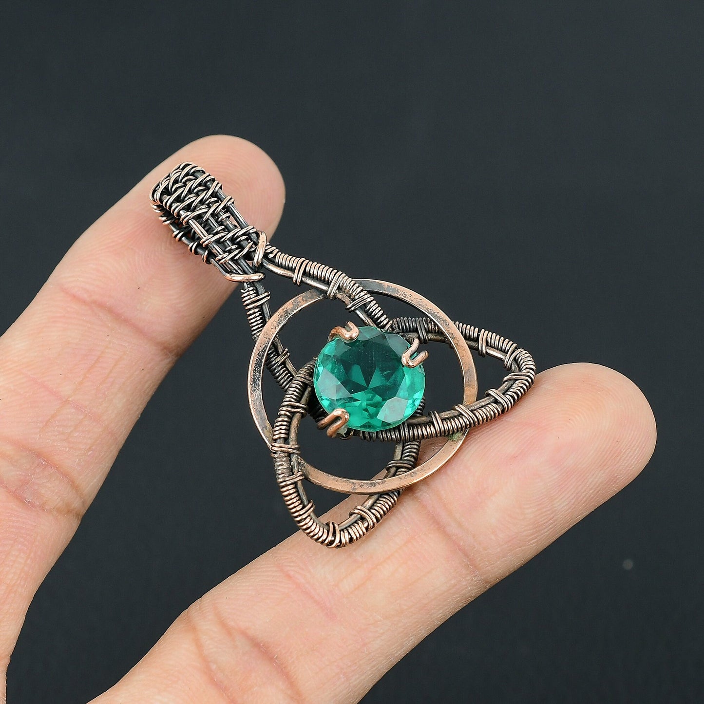Aqua Apatite Gemstone Pendant