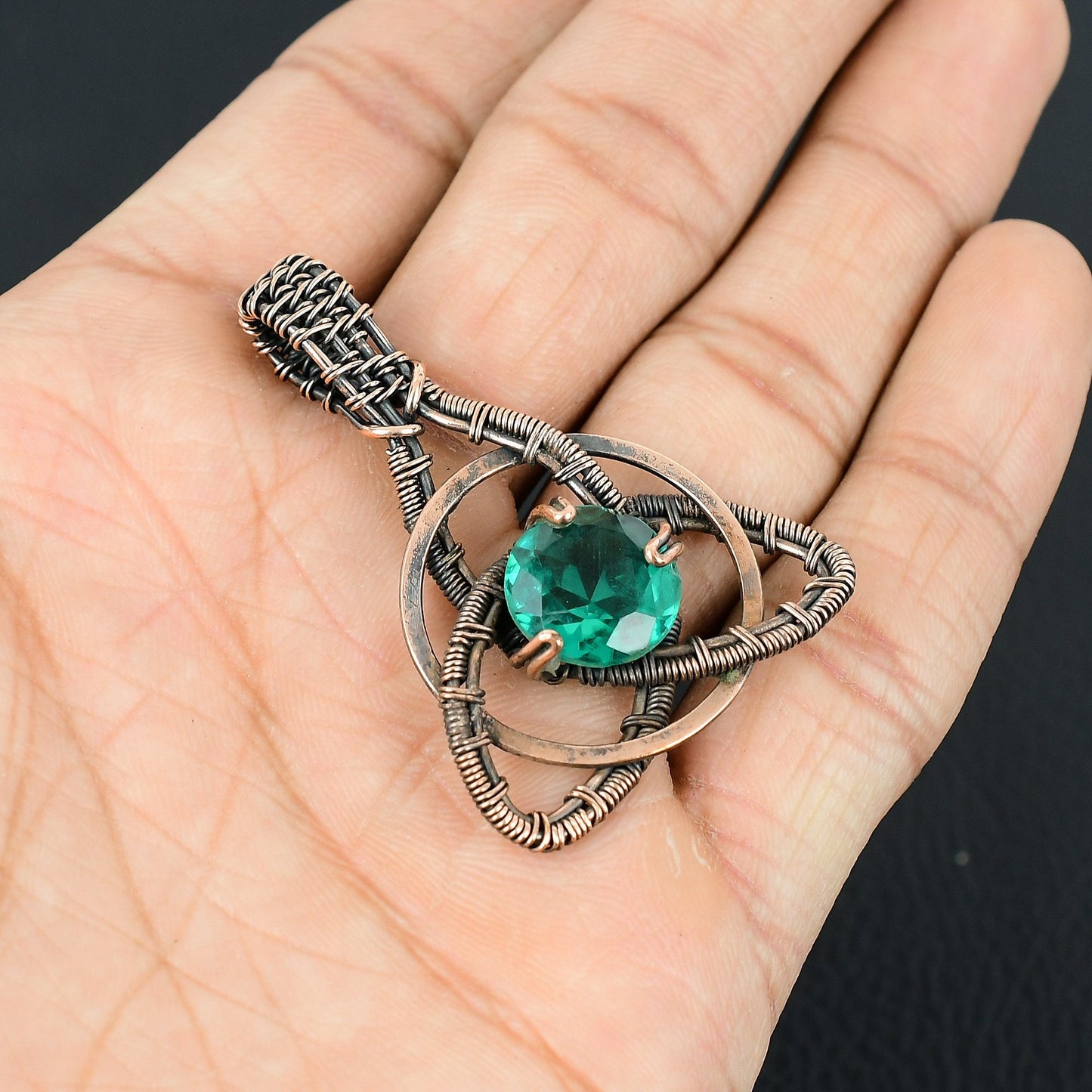 Aqua Apatite Gemstone Pendant
