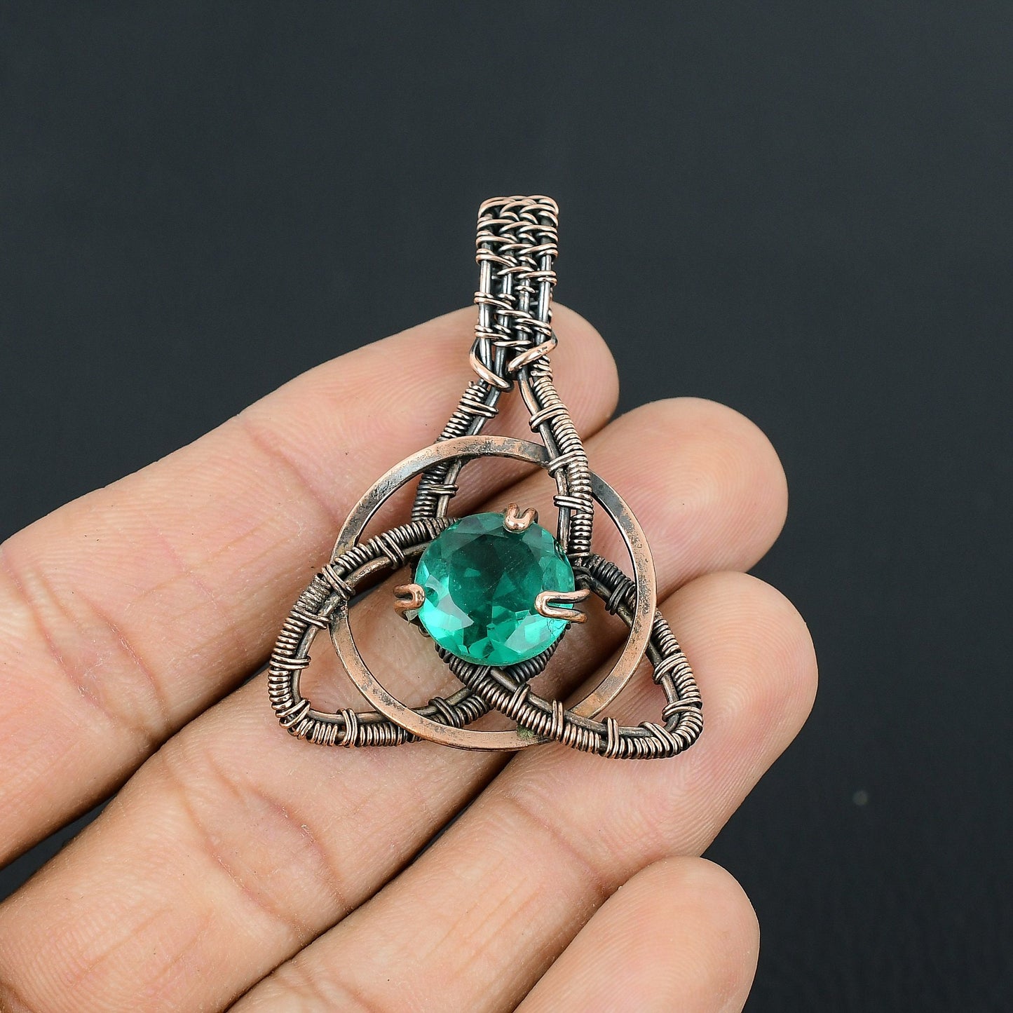 Aqua Apatite Gemstone Pendant