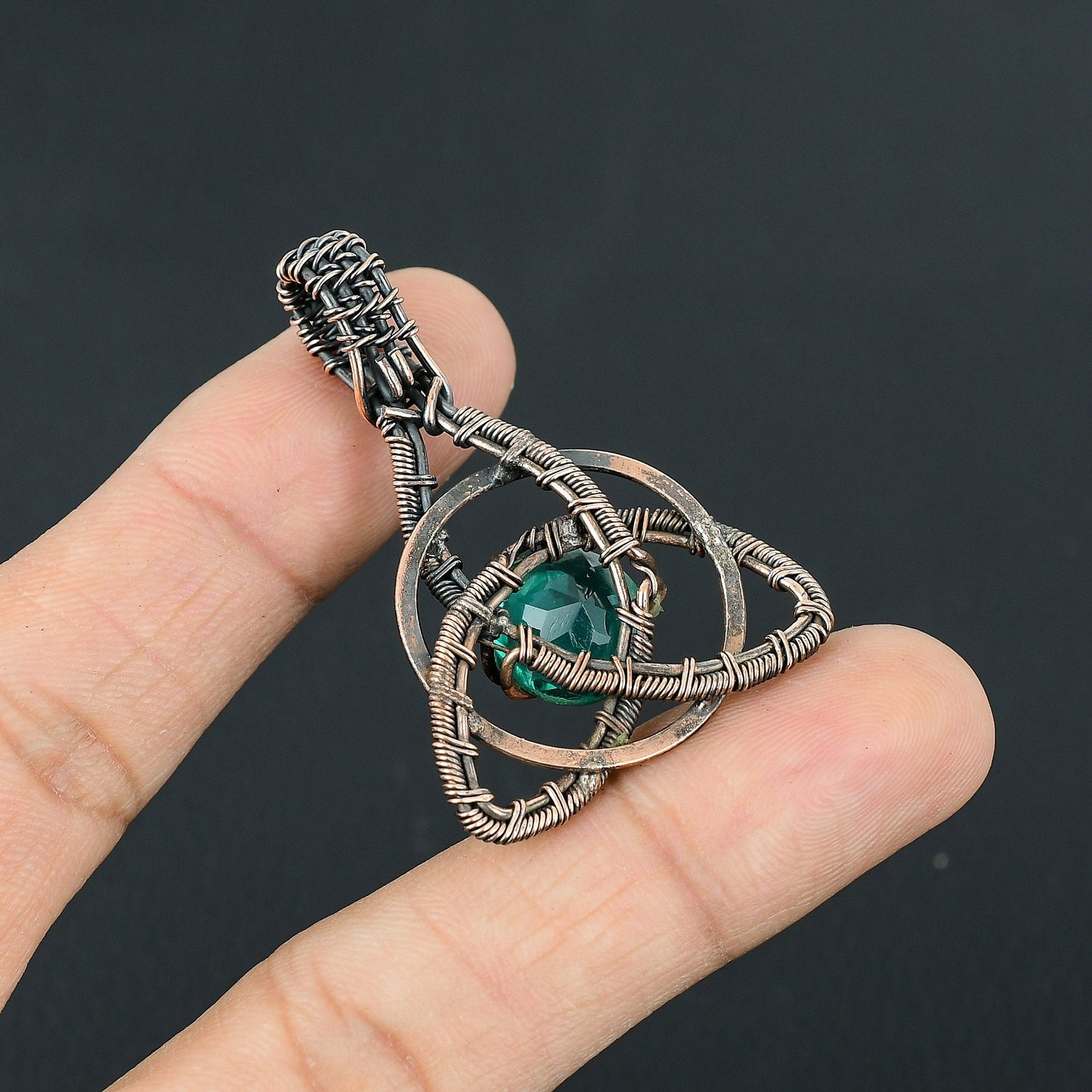 Aqua Apatite Gemstone Pendant