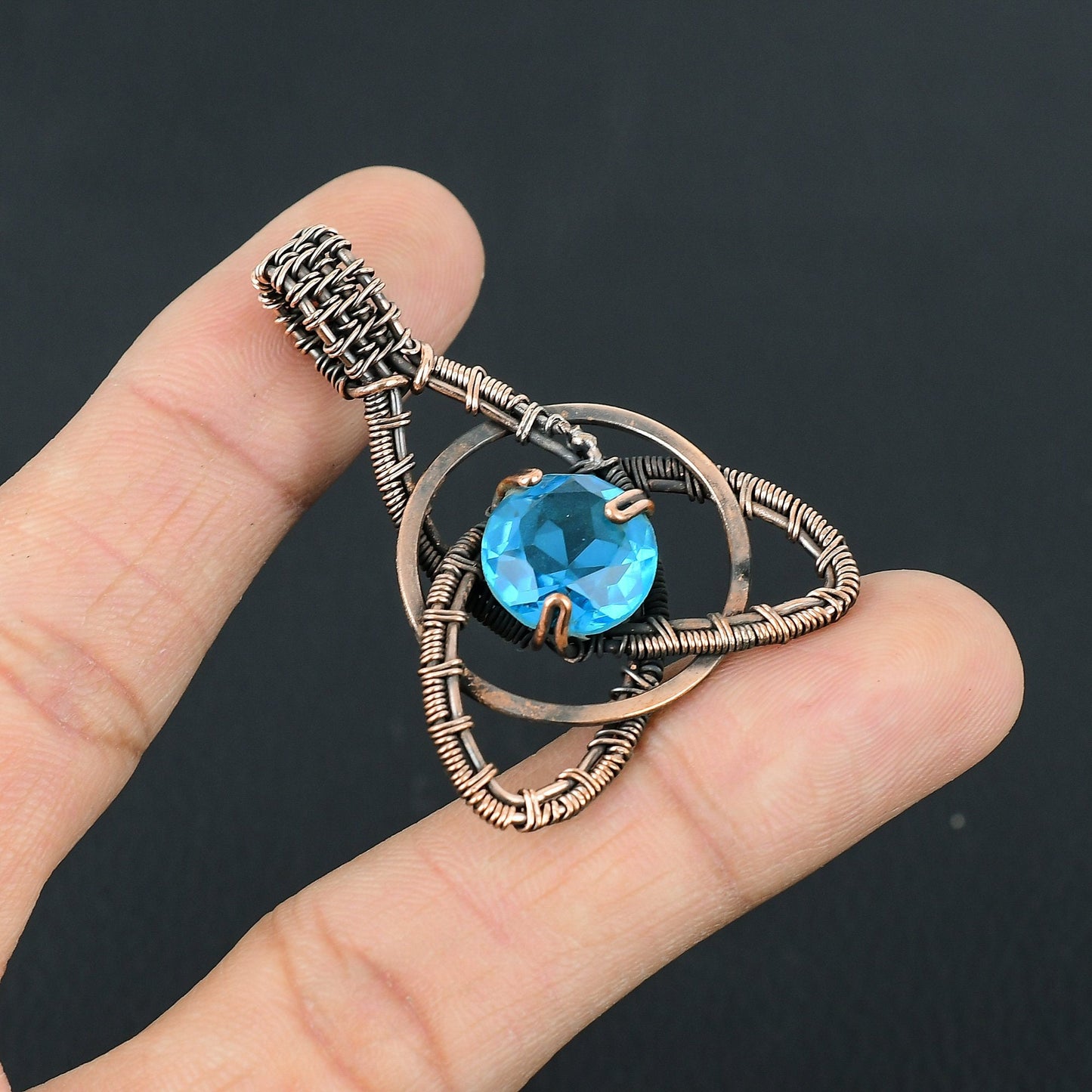 Blue Topaz Gemstone Pendant