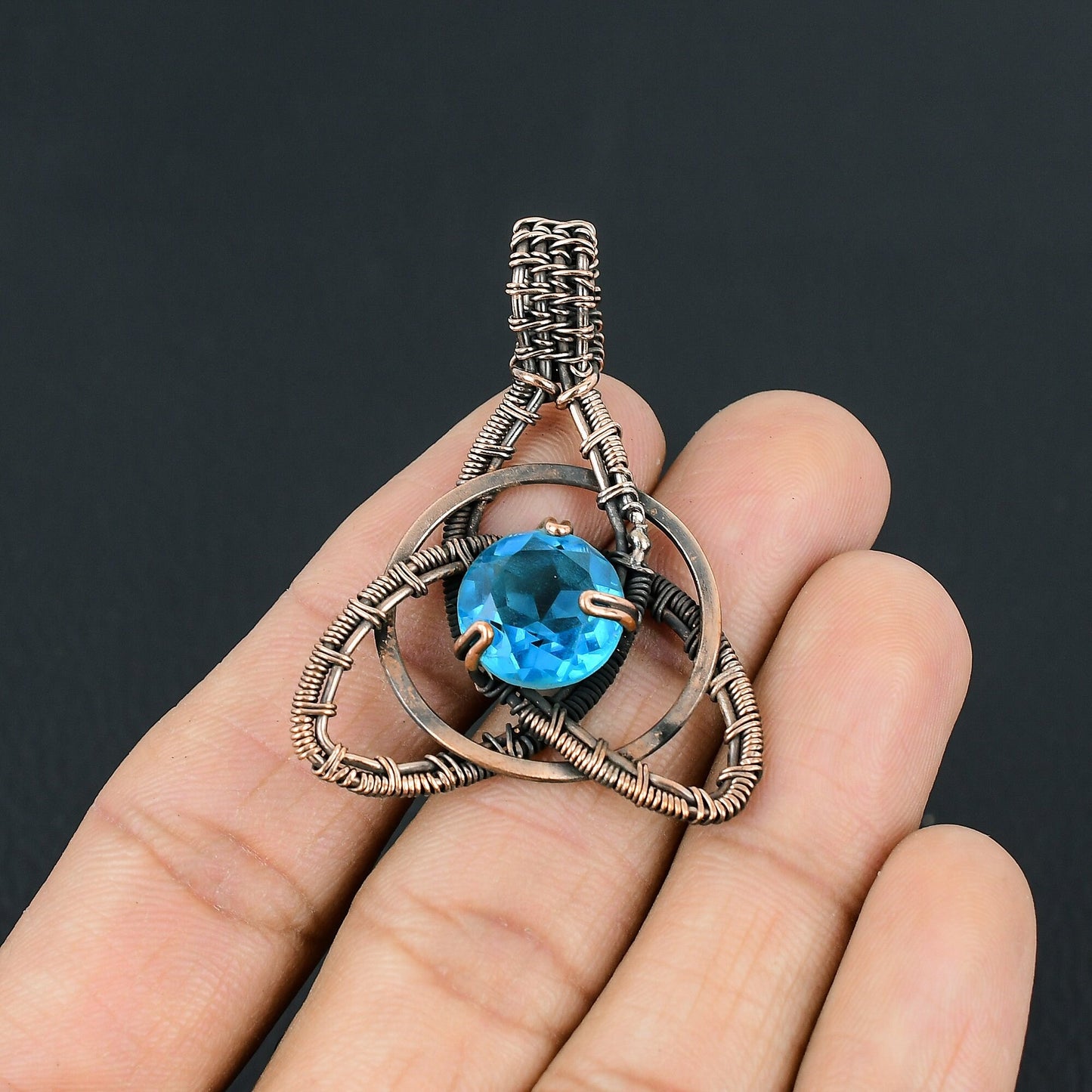 Blue Topaz Gemstone Pendant