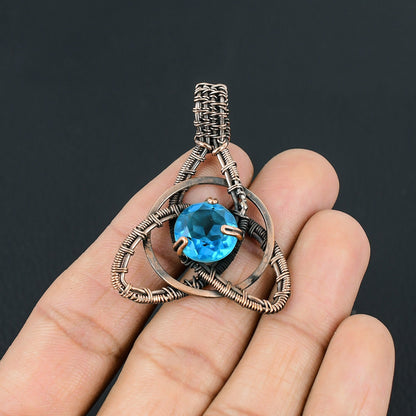 Blue Topaz Gemstone Pendant