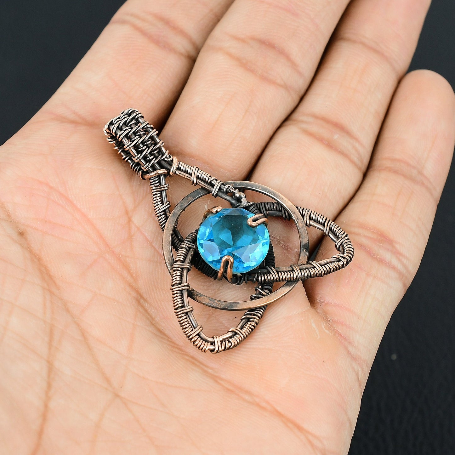 Blue Topaz Gemstone Pendant