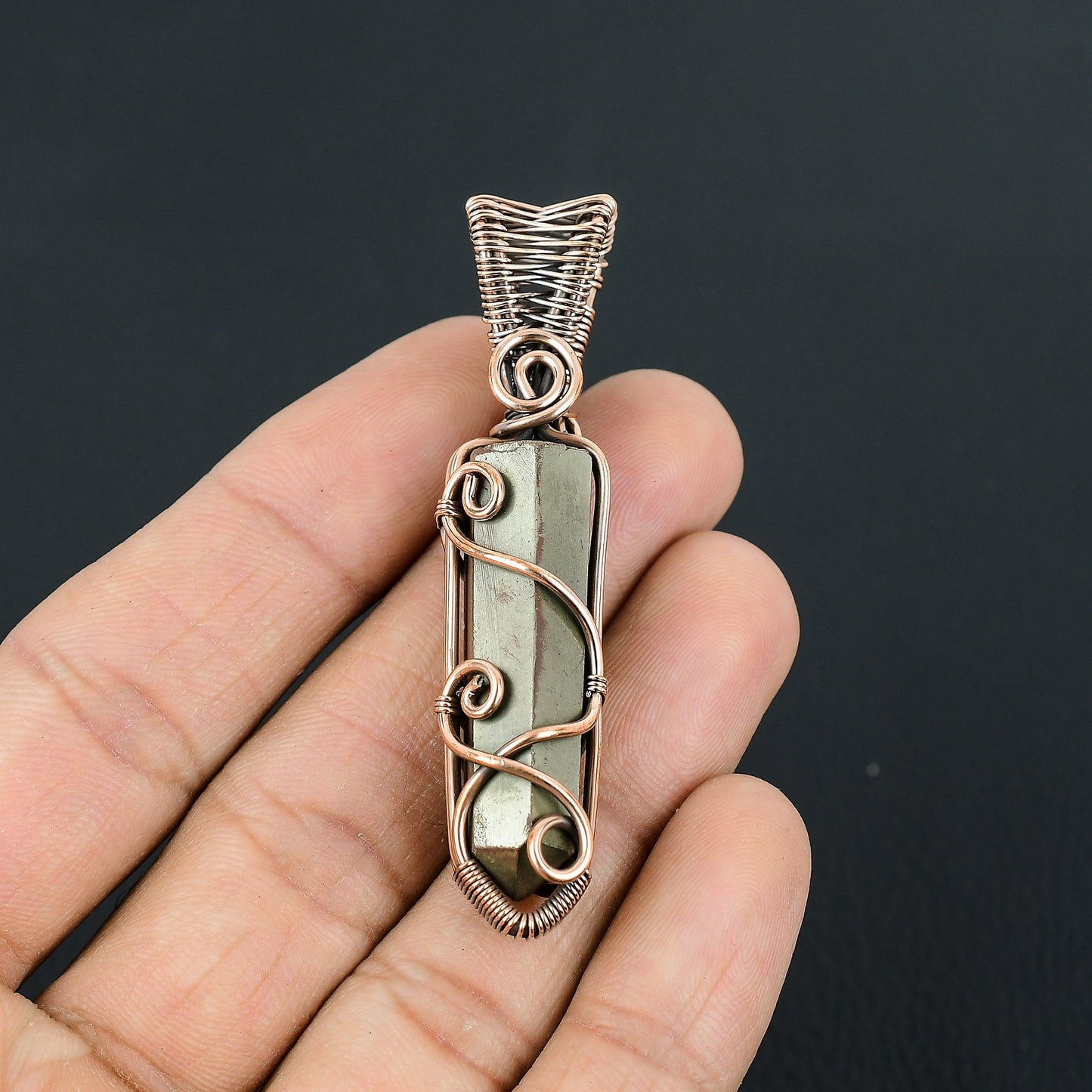 Golden Pyrite Gemstone Pendant