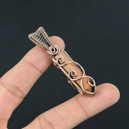 Orange Sunstone Gemstone Pendant