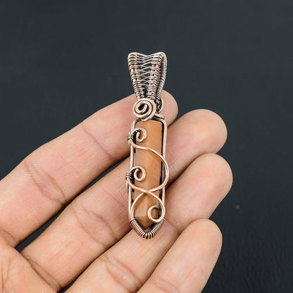 Orange Sunstone Gemstone Pendant