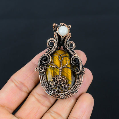Golden Brown Tiger Eye Gemstone Pendant