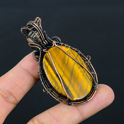 Golden Brown Tiger Eye Gemstone Pendant
