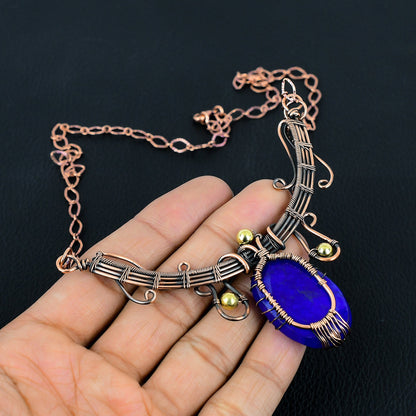 Blue Sapphire Gemstone Necklace